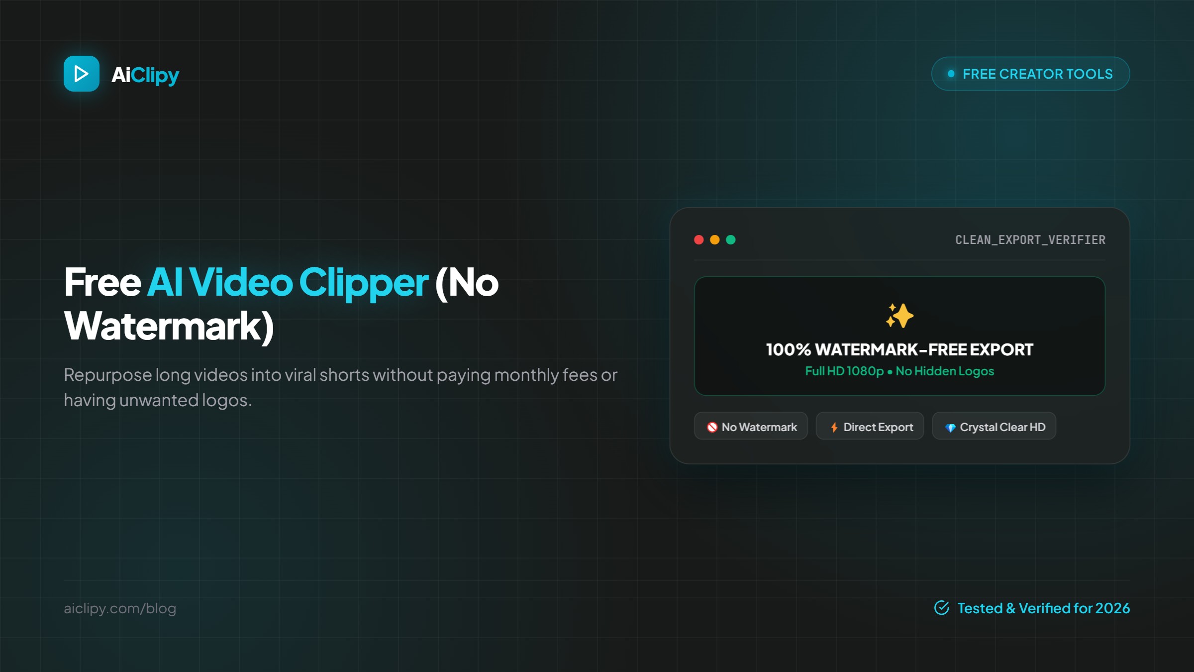 Free AI Video Clipper No Watermark: 5 Best Tools (2026)