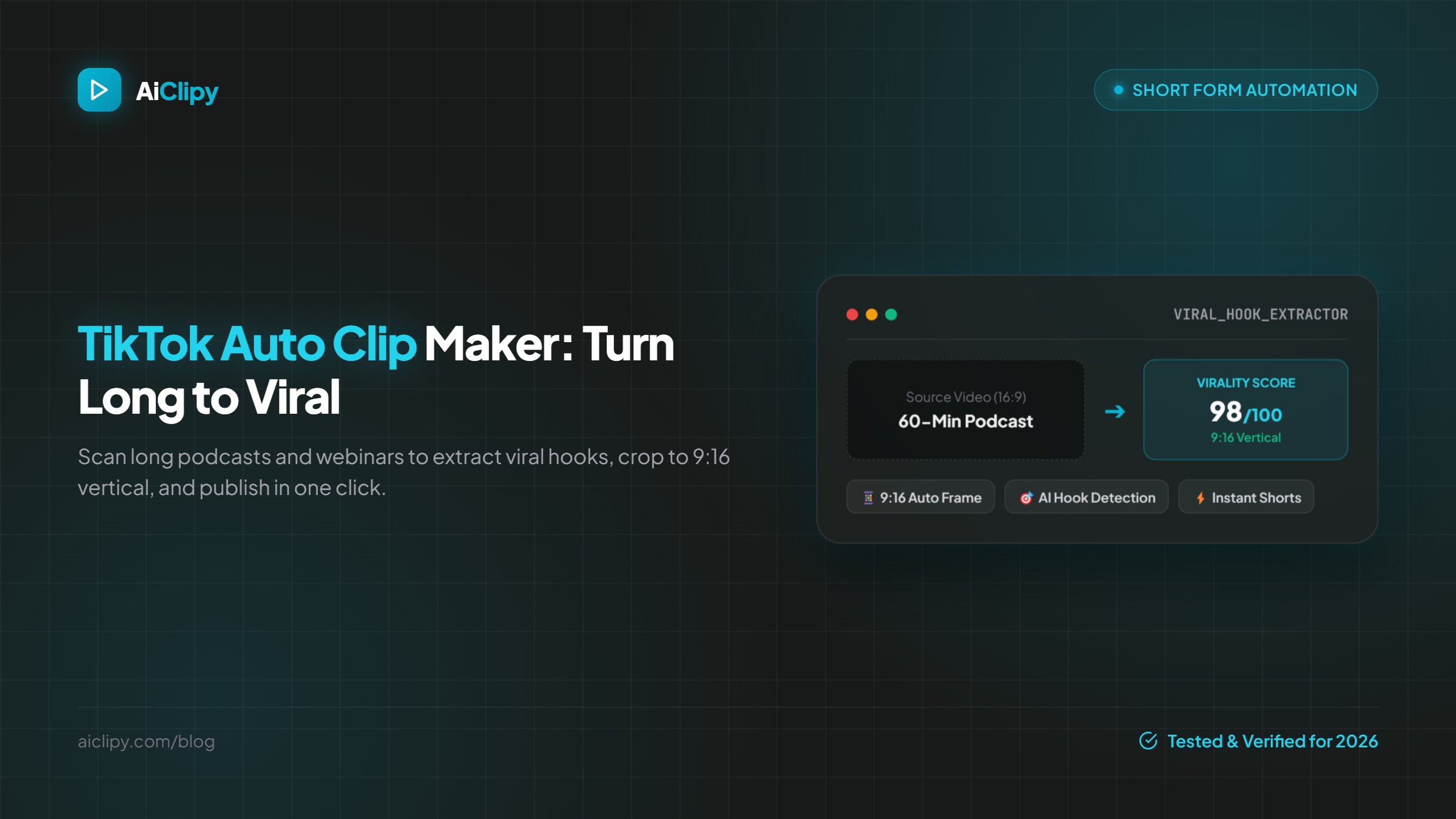 TikTok Auto Clip Maker: Turn Long Videos into Viral Shorts with AI